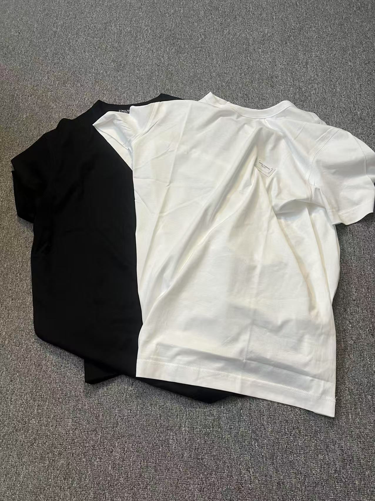 D杜大哥G男士纯色方块T恤