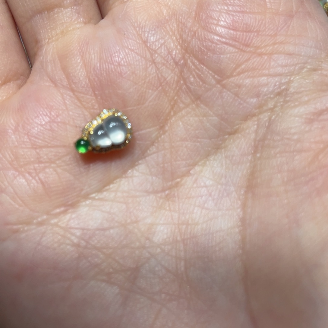 翡翠颈饰18K金镶嵌叮*天然