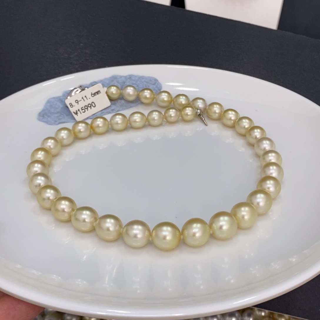 未镶嵌颈饰海水珍珠P****板金珠项链8.9-11.6刘