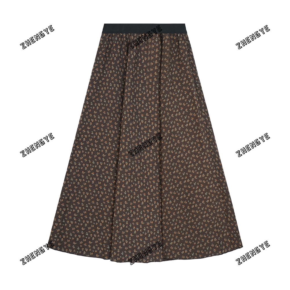 【GG专属】2025新款秋冬格纹半身裙设计感显瘦遮跨长款D8348