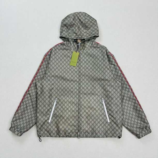 未使用 GUCCI/古驰 满印老花冲锋夹克/48码/WL1817