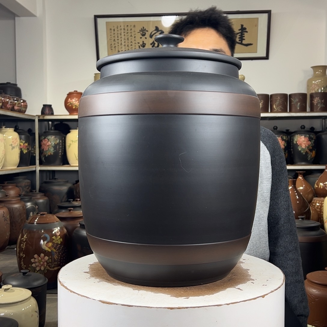 15饼茶缸25斤米缸素罐