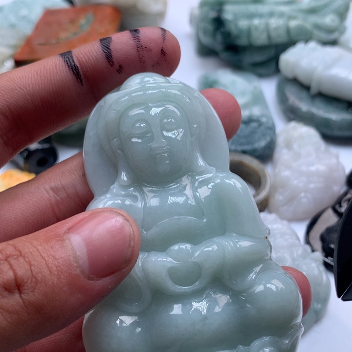 颈饰未镶嵌翡翠保真天然a货翡翠