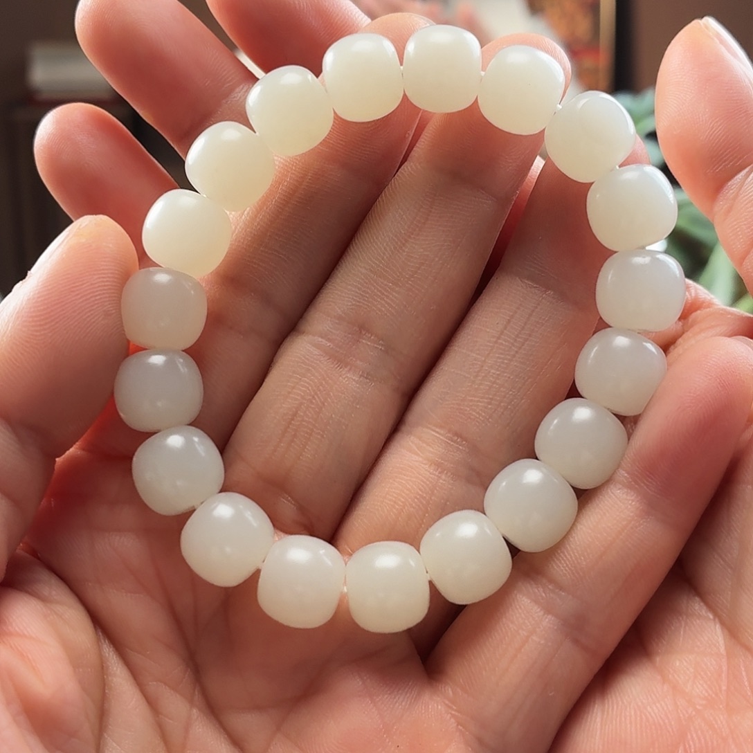 和田玉未镶嵌手链新疆和田玉白玉老10/11