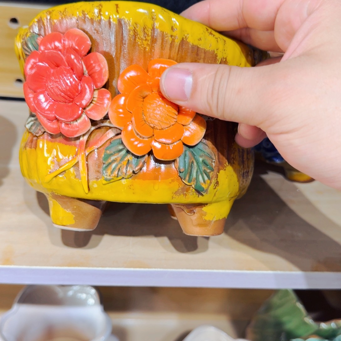 紫砂花盆粗陶盆醋