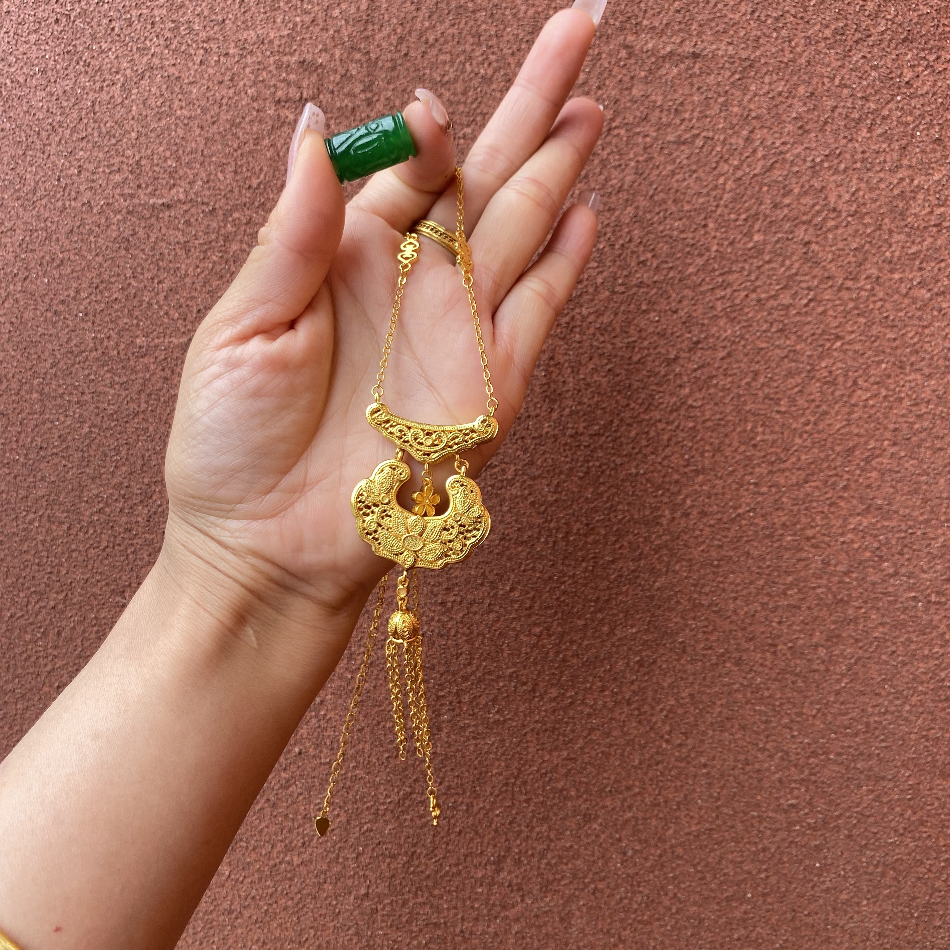 260如意锁项链-玛瑙珠多样发一