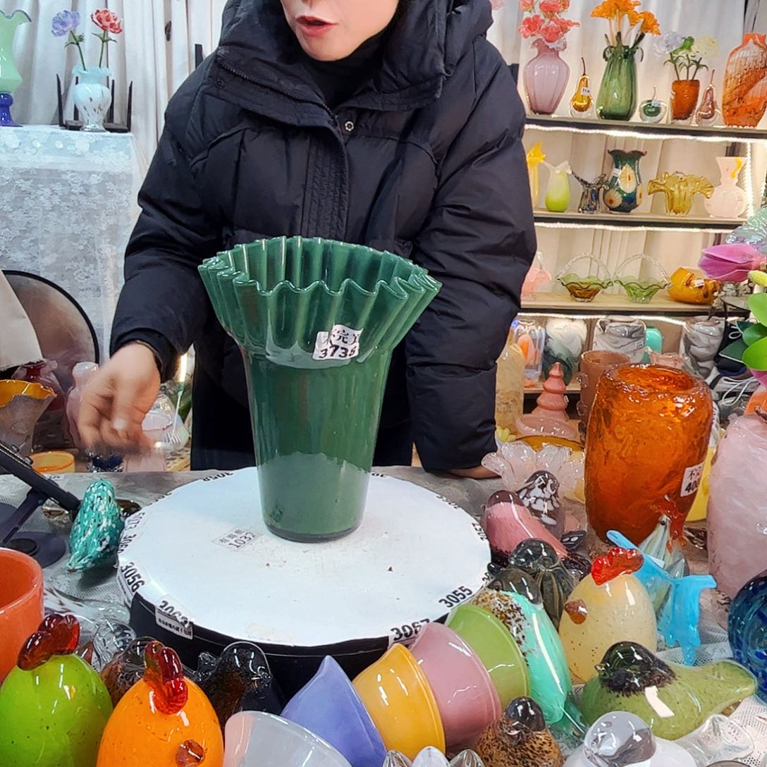 3738 家悦美居琉璃摆件不完美