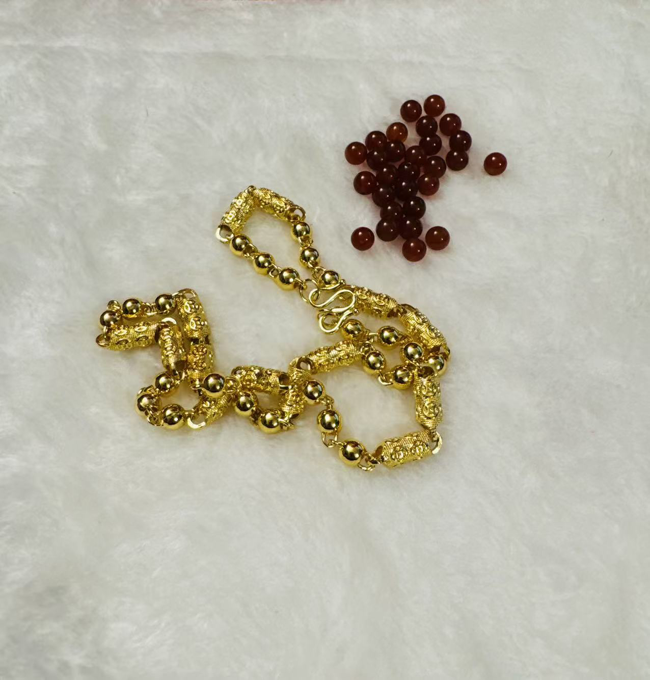 999豪镶霸气金钱项链卡8玛瑙  赠送高端礼盒  