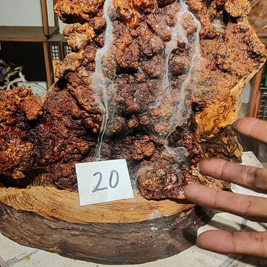 商***子泥塑20北沉香琥珀木天然造型山水摆件