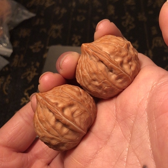 文玩核桃把件龟甲纹30mm