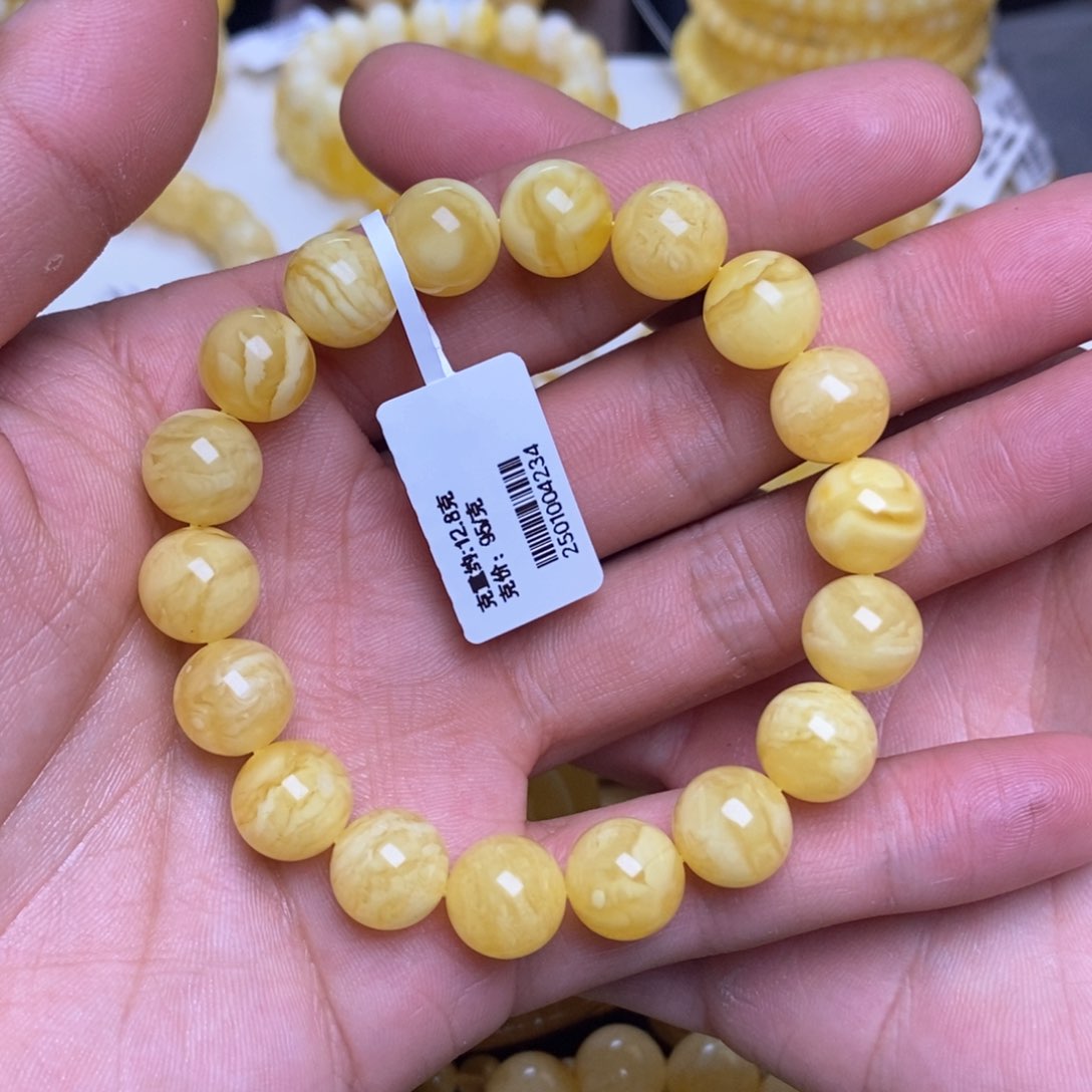 【闪购商品】蜜蜡裸石未镶嵌10+圆珠手串