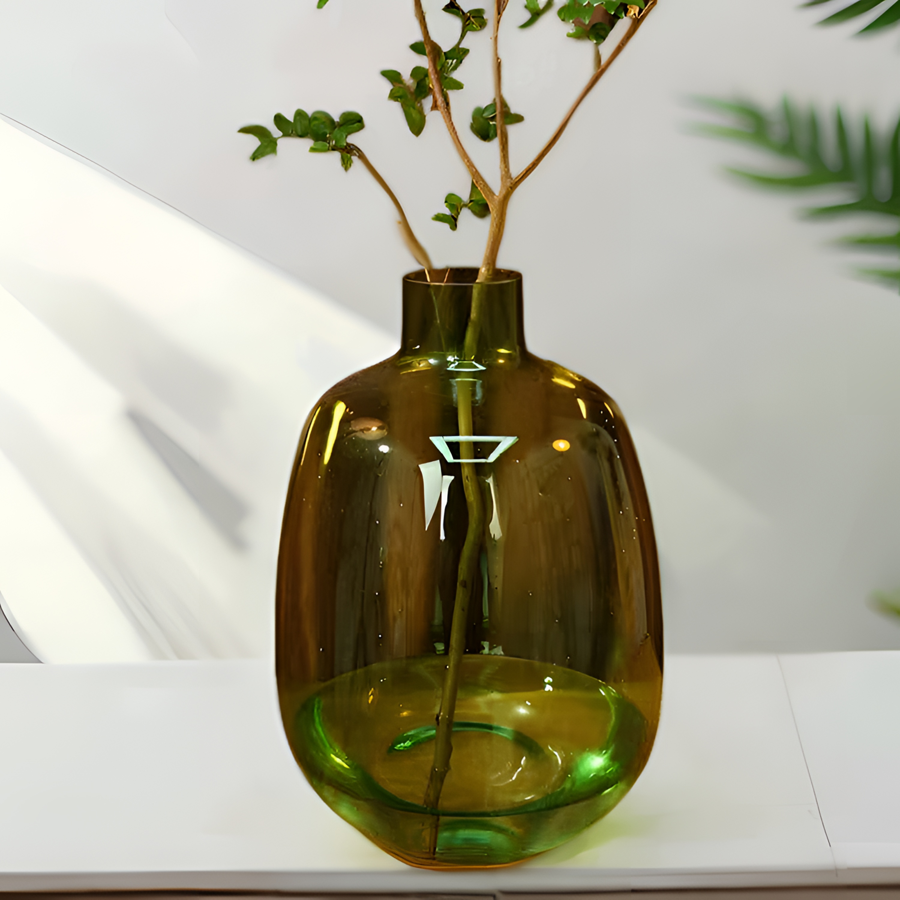 iosn『大花瓶』高档马醉木鲜花插花高透玻璃花瓶客厅简约家居摆件