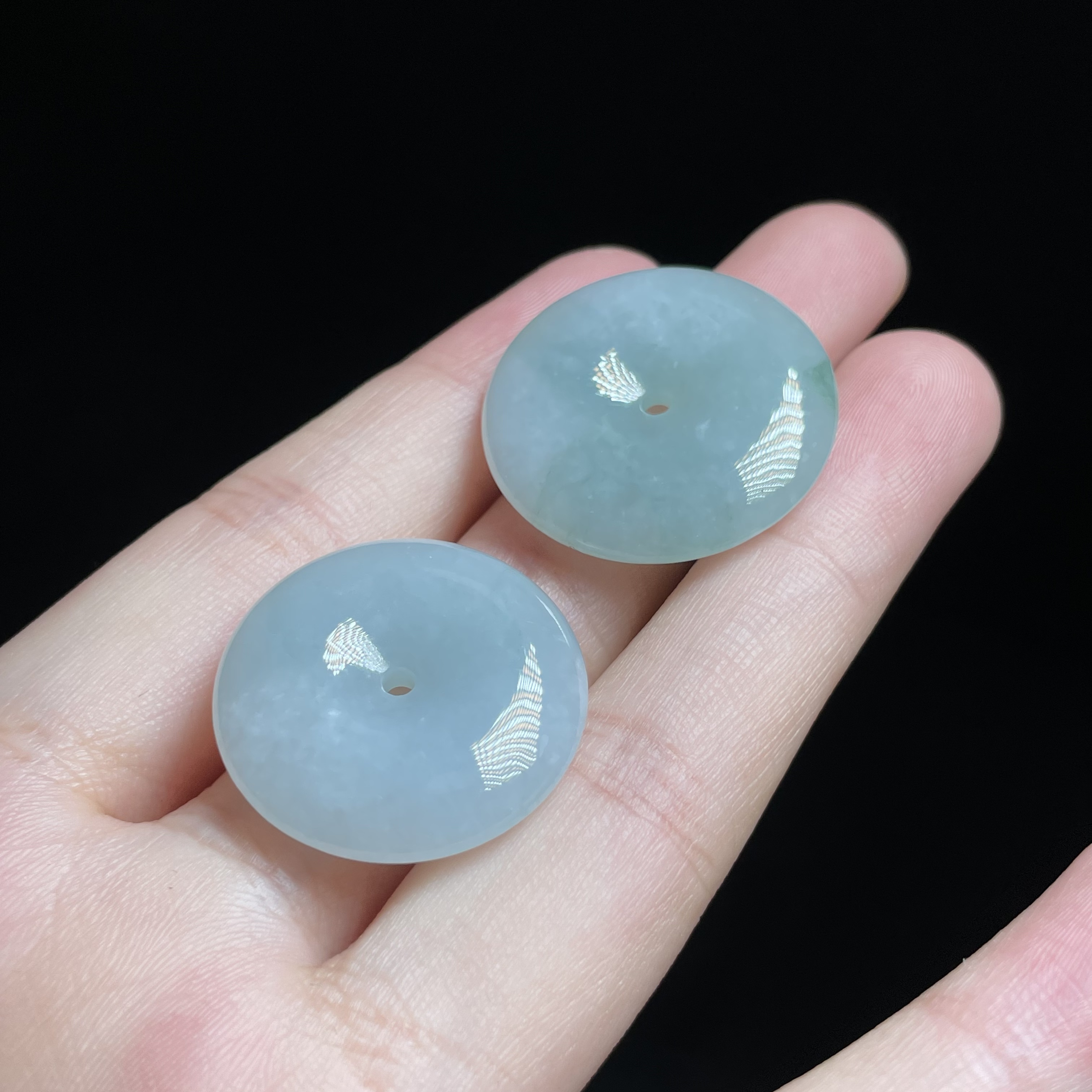 【玉总珠宝】翡翠平安扣吊坠-约23*5mm 多样性发一 CAN2950073