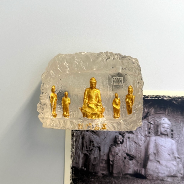 河南洛阳龙门石窟非遗磁性立体可发光佛像浮雕冰箱贴旅游纪念品