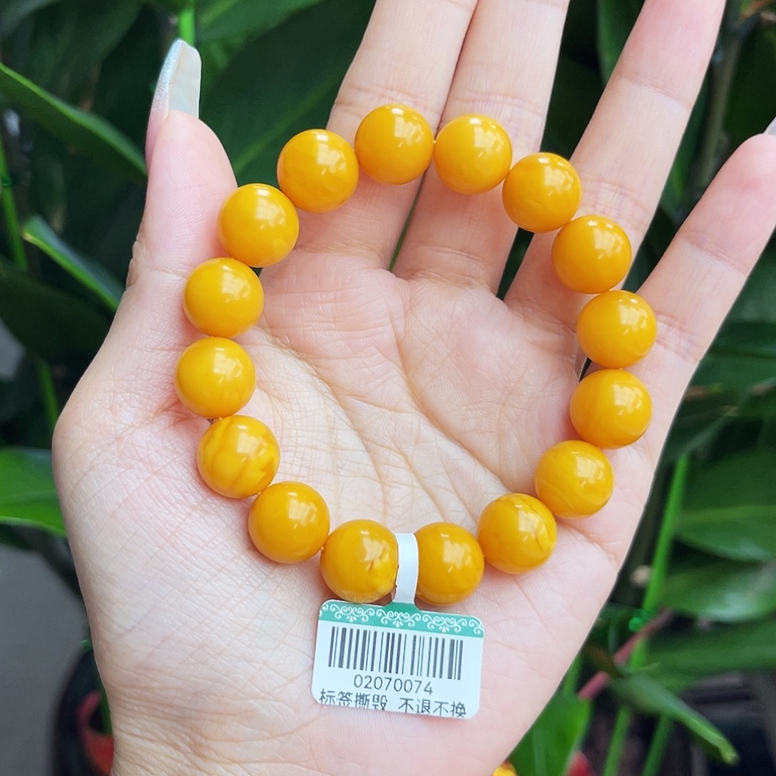 未镶嵌琥珀手链12m花蜡