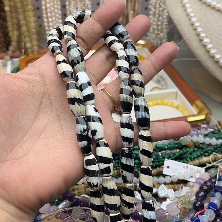 未镶嵌玛瑙/玉髓珠宝半成品一条10/23mm奶皮玛瑙