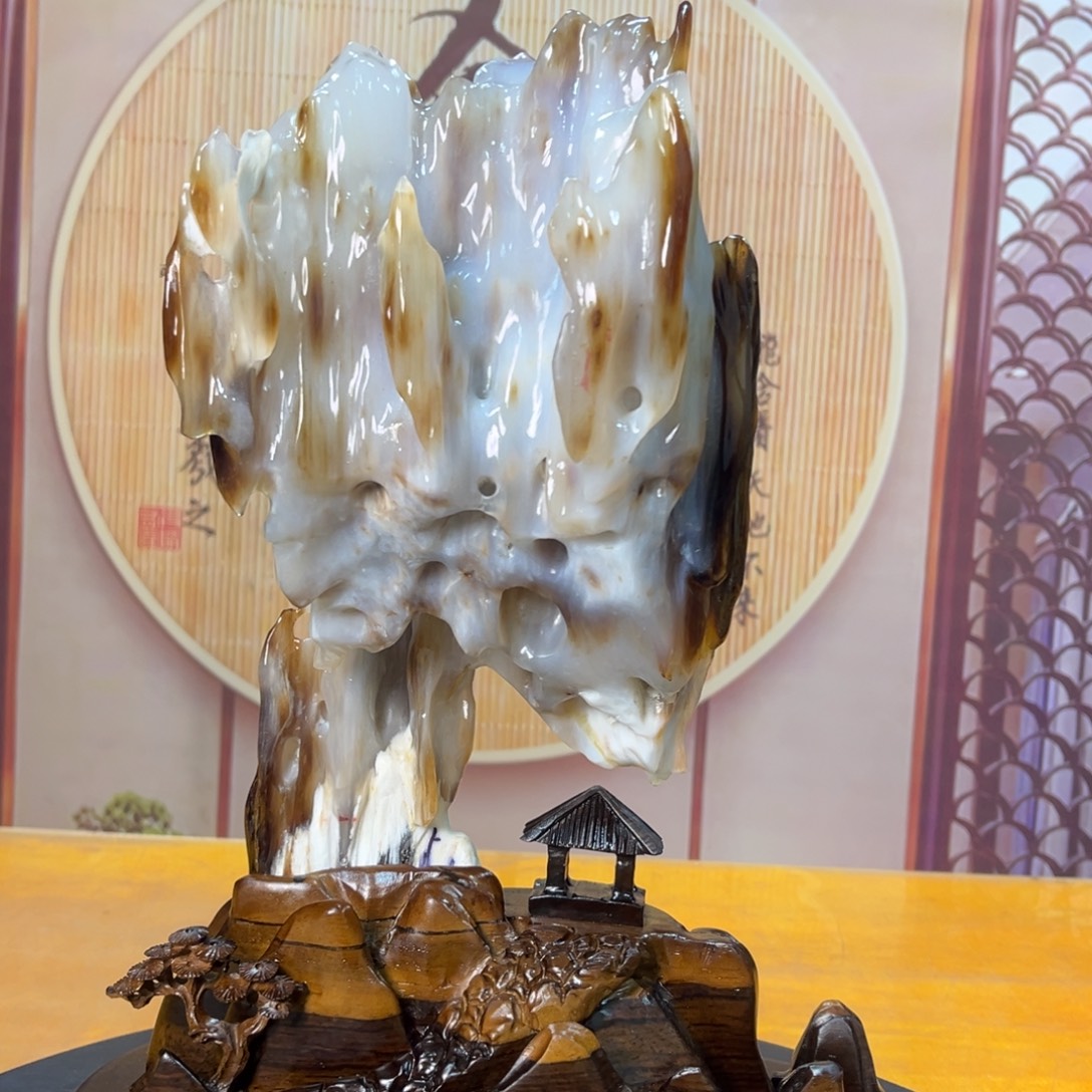 硅化玉（树化玉）未镶嵌摆件