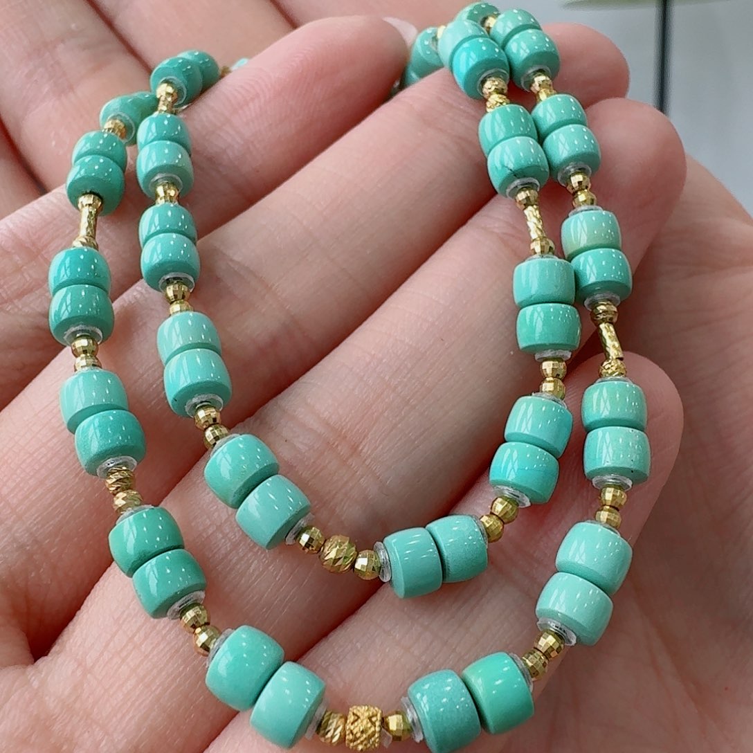 18K金镶嵌绿松石珠宝奇石