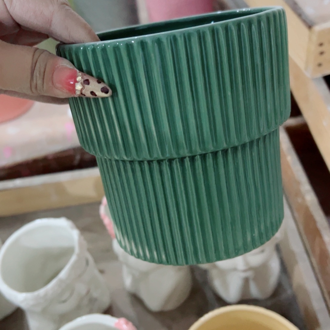 有孔，陶瓷花盆满10米包邮发货