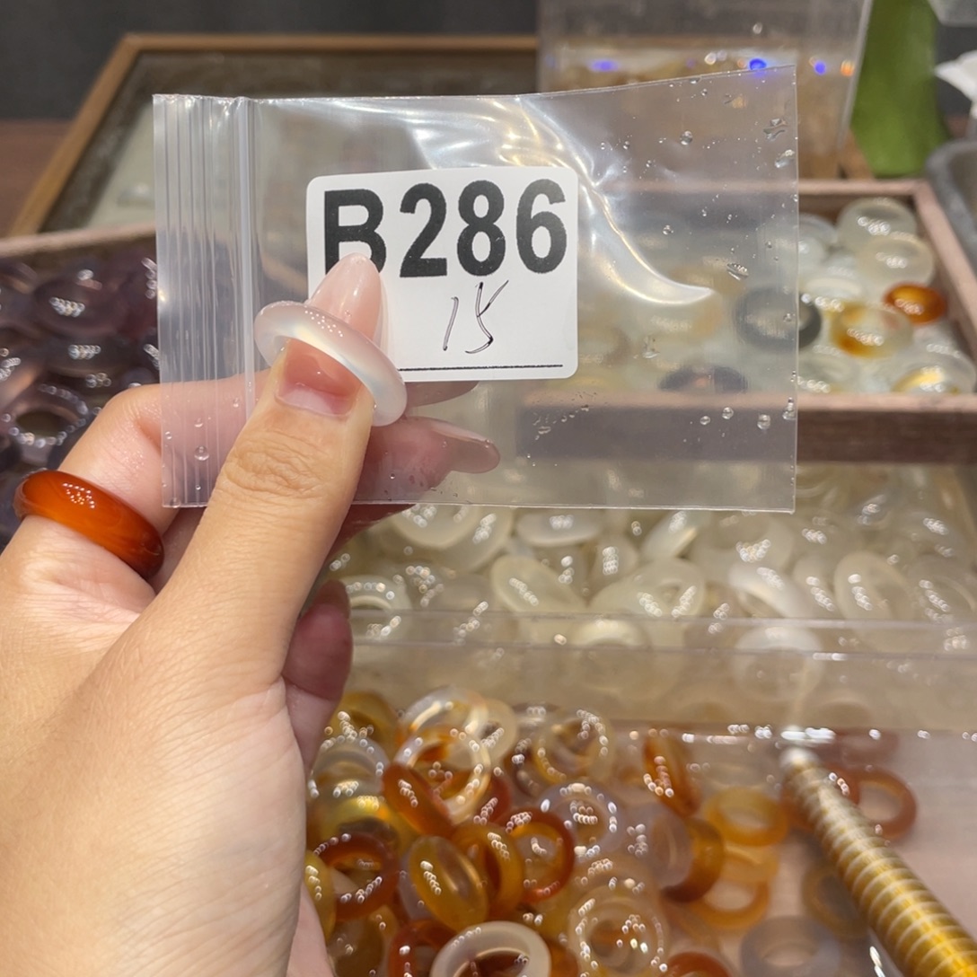玛瑙/玉髓未镶嵌戒指286