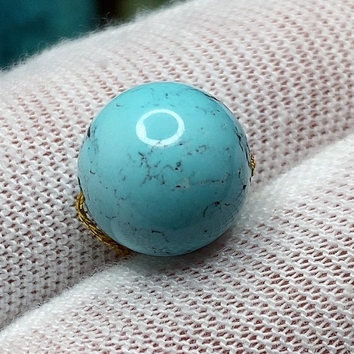 绿松石未镶嵌天然原矿 地大质检11.2mm