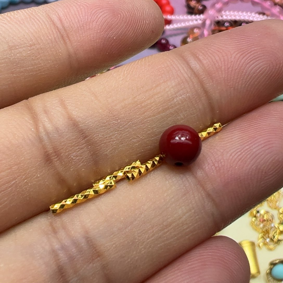 南红玛瑙颈饰银S925镀金镶嵌