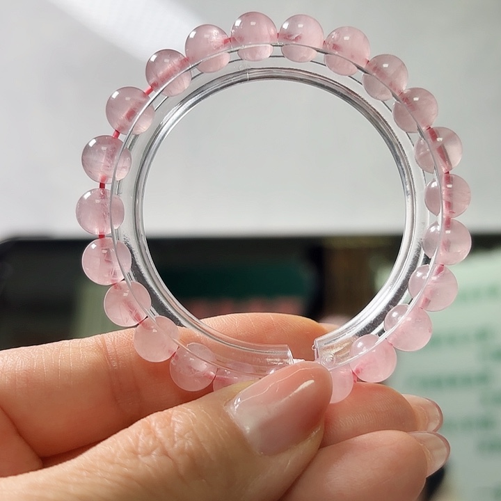 未镶嵌手链水晶粉晶