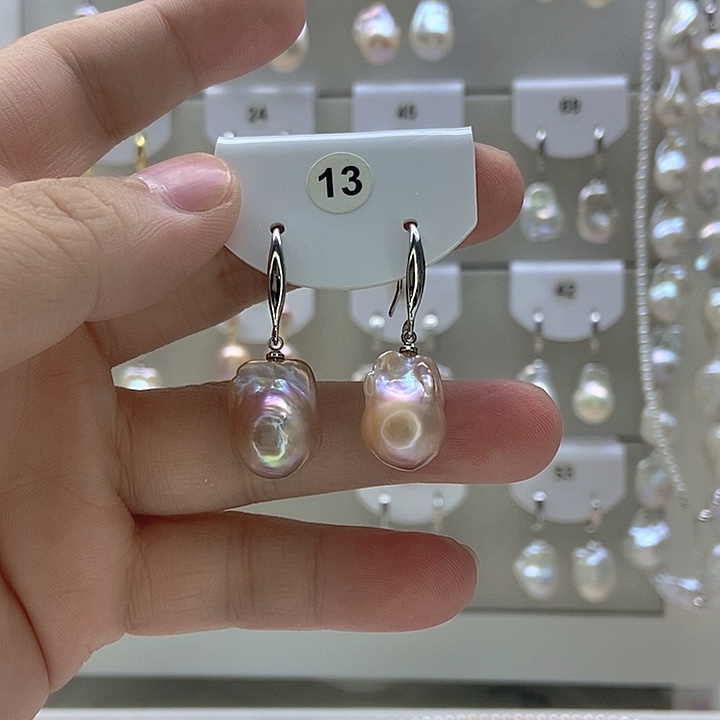 绿***萝颈饰银S925镶嵌淡水珍珠13