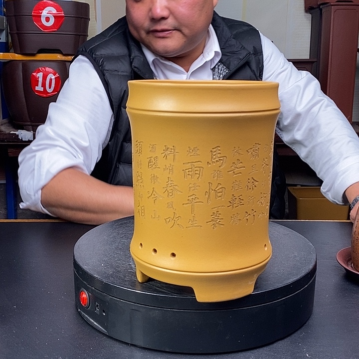 紫砂花盆货号一只Df2