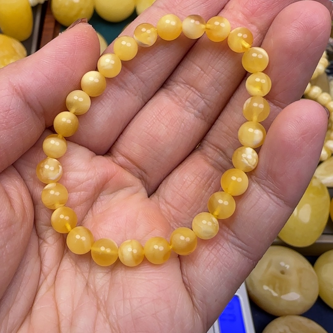 蜜蜡颈饰未镶嵌天然蜜蜡