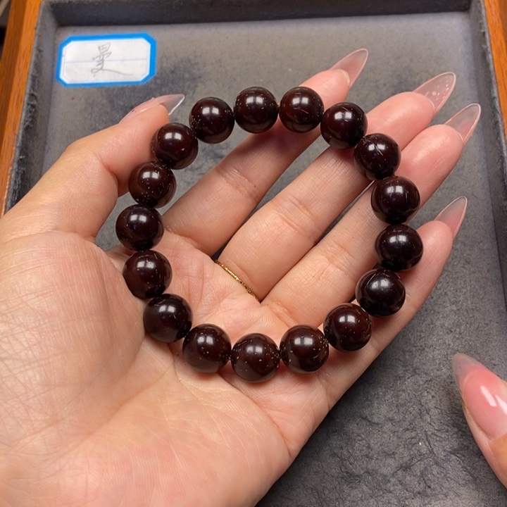 紫金鼠吊坠菩提手串