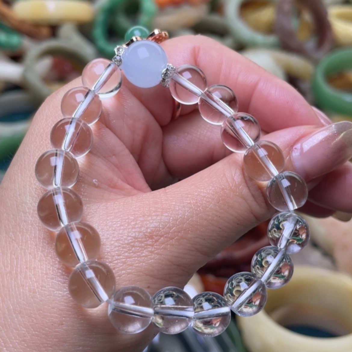 【闪购商品】石英质玉手镯（圆镯）未镶嵌