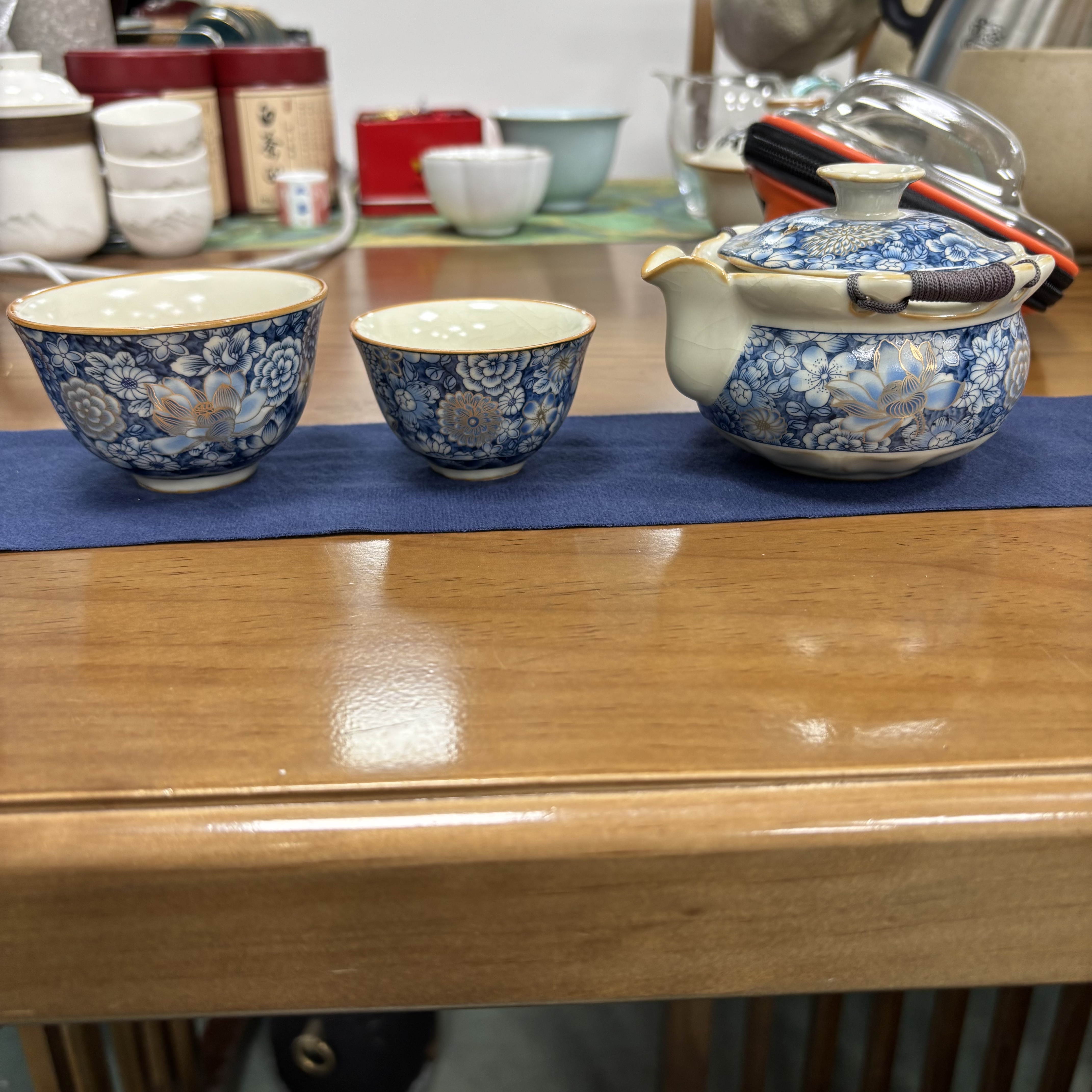 【闪购链接】YS555-百花旅行茶具