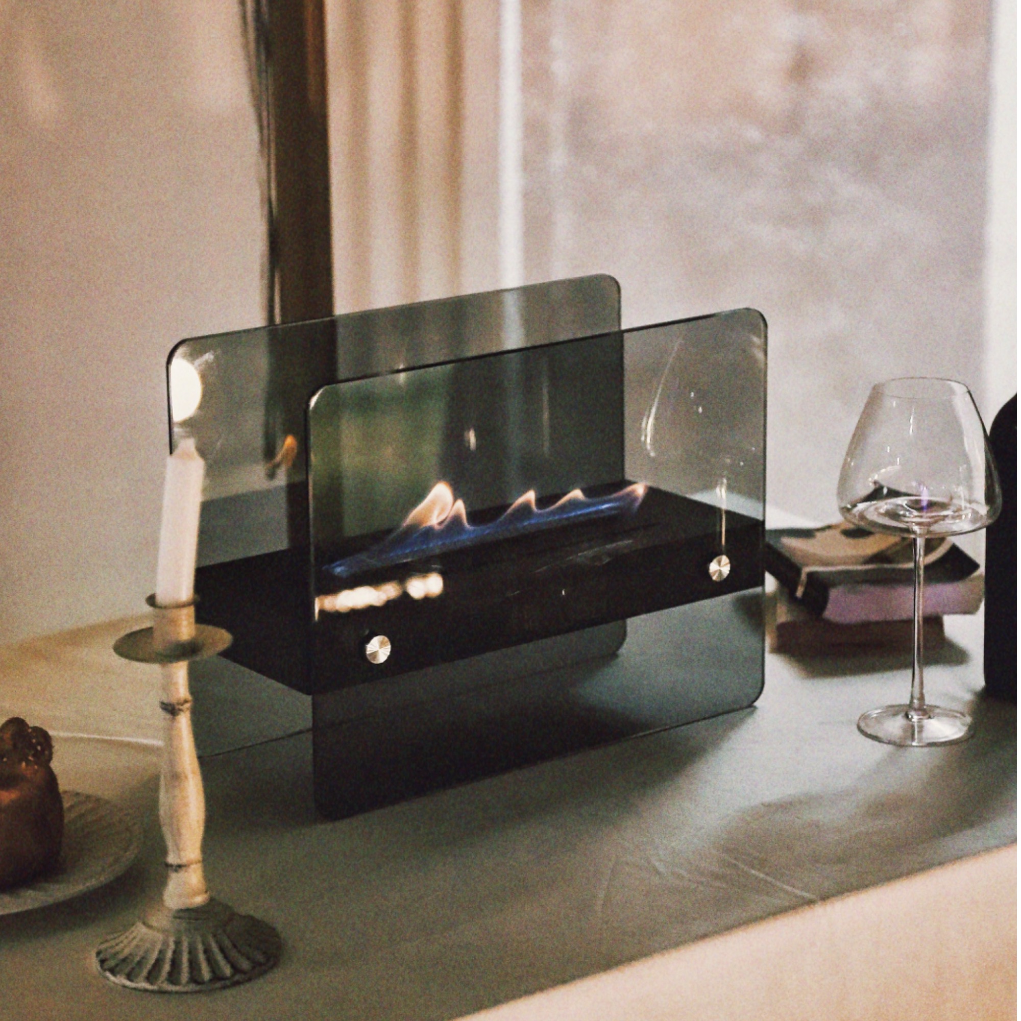 星造软装氛围壁炉室内小山丘网红家居摆件礼物酒精安全燃料版