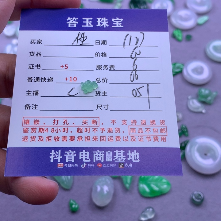 颈饰未镶嵌翡翠性****～