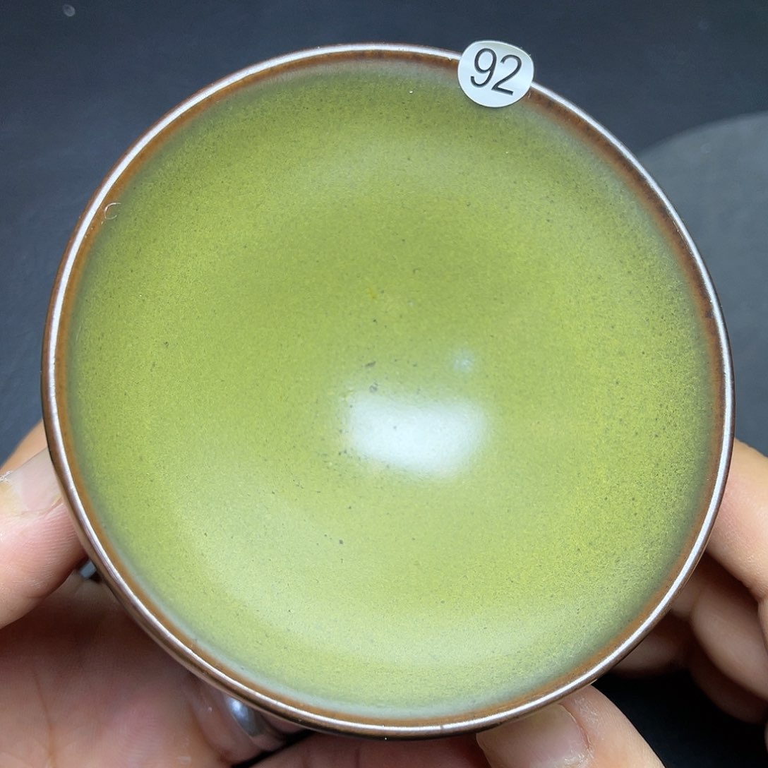 茶盏龙窑柴烧茶叶末平口器型8.9口径