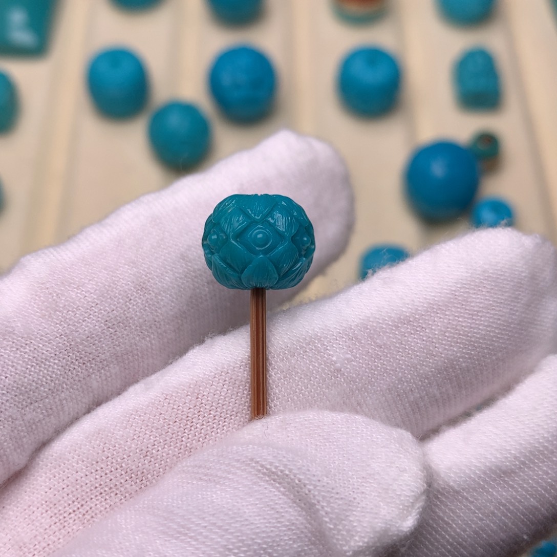 绿松石未镶嵌绿松石莲花11.3