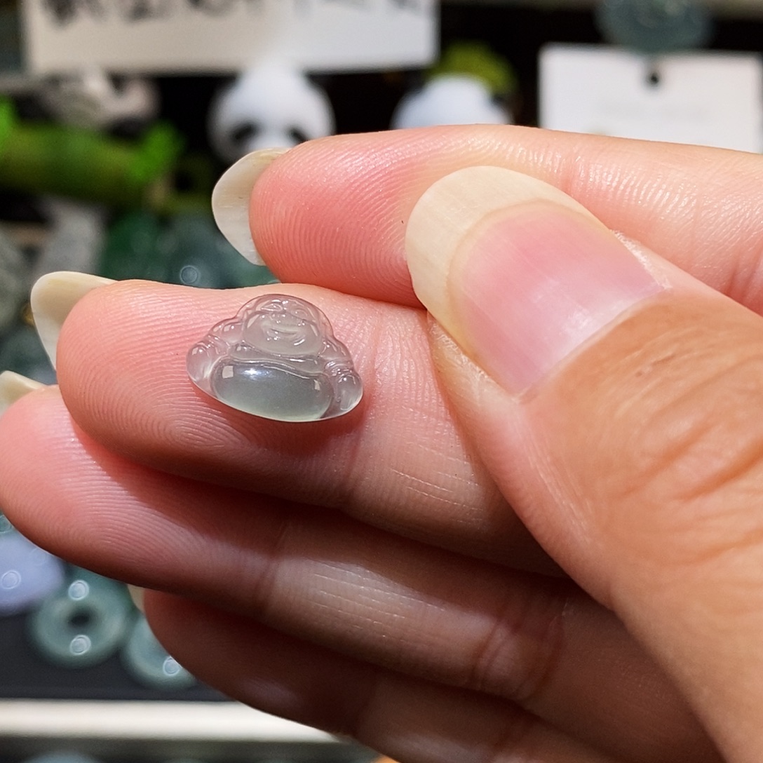 翡翠未镶嵌颈饰冰种小佛公