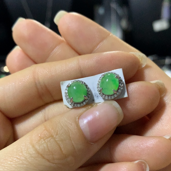 翡翠银S925镶嵌戒指