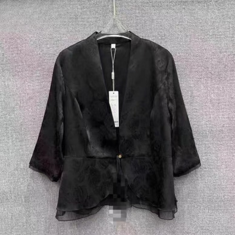 妈妈装外套女装双层透气高档2025夏秋季新款提花重磅上衣01