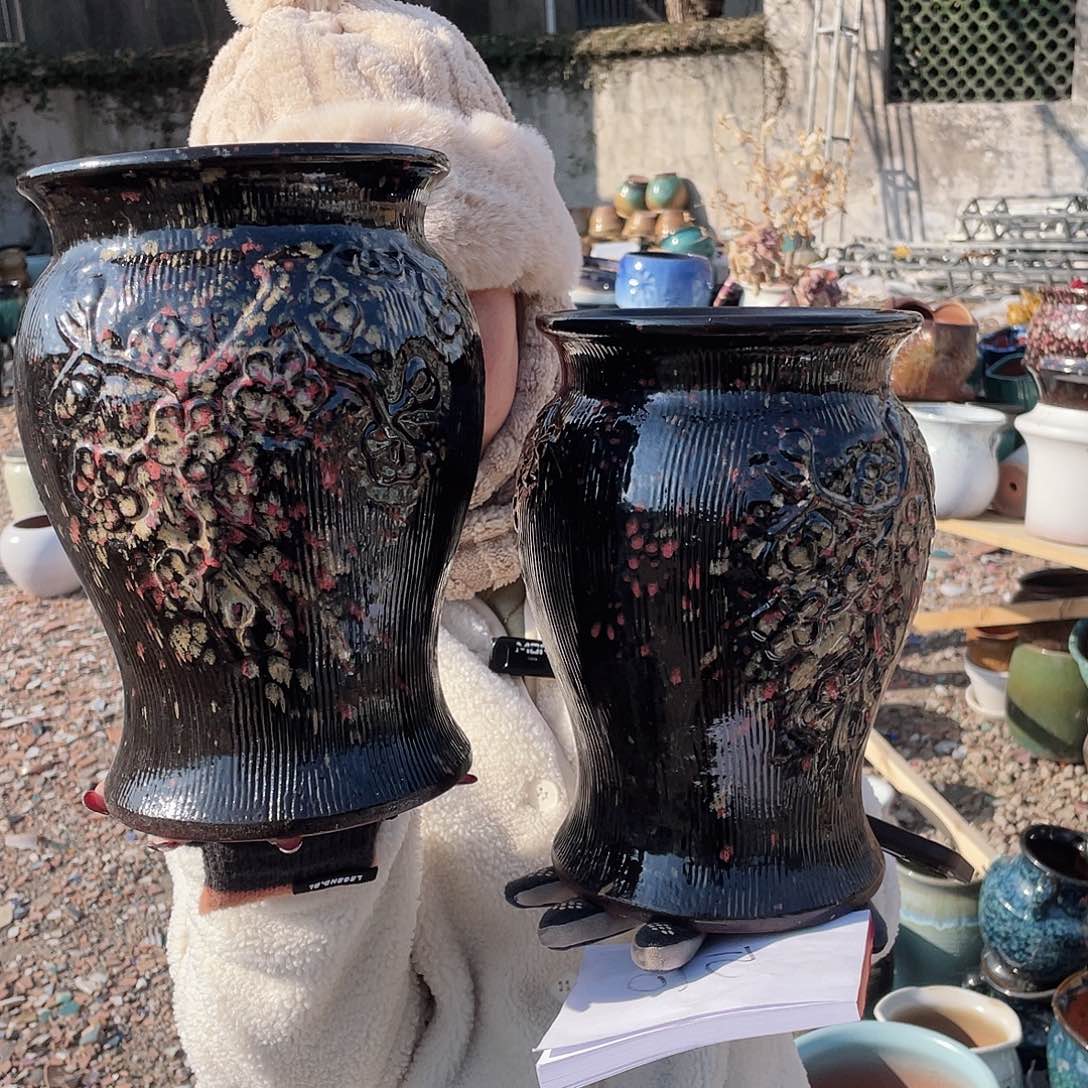 红陶王嫂花盆0130-122