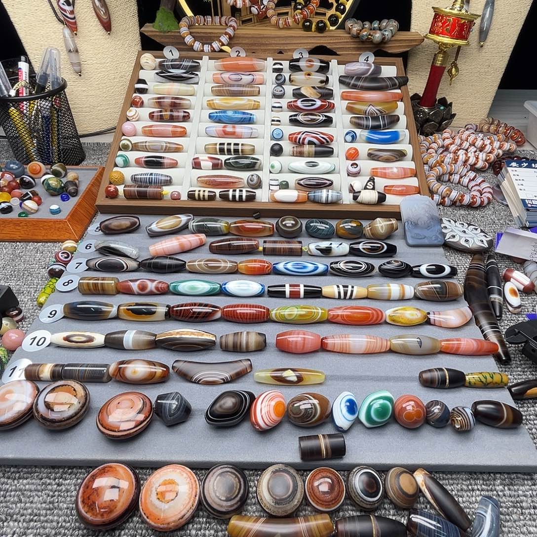 石***缘玛瑙/玉髓合金颈饰