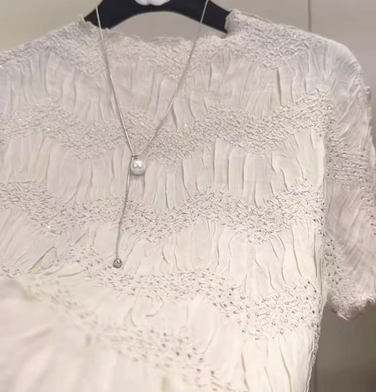 旧梦轻奢（气质女人）·抗皱透气亲肤感显瘦设计师短袖女士上衣2