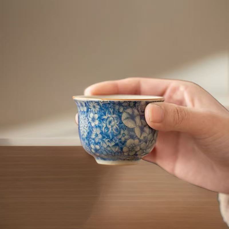 E344-汝窑万花反口品茗杯HSF2