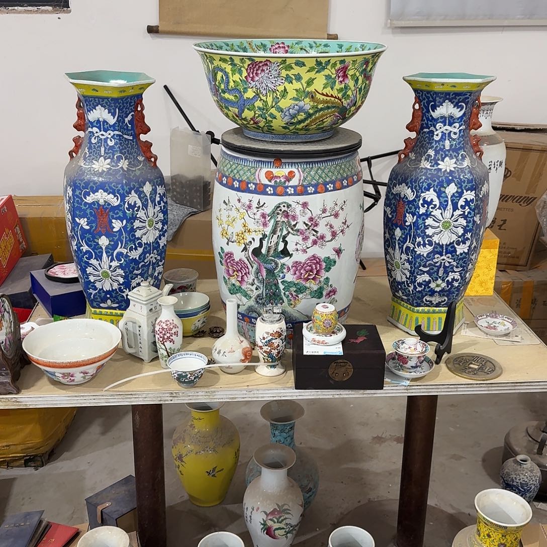 瓷片摆件手绘瓷器全部处理