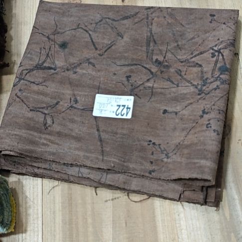 梅****梅雨1块植物染布料土布