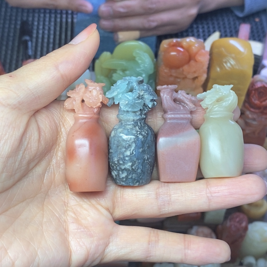 印石寿山石春夏秋冬