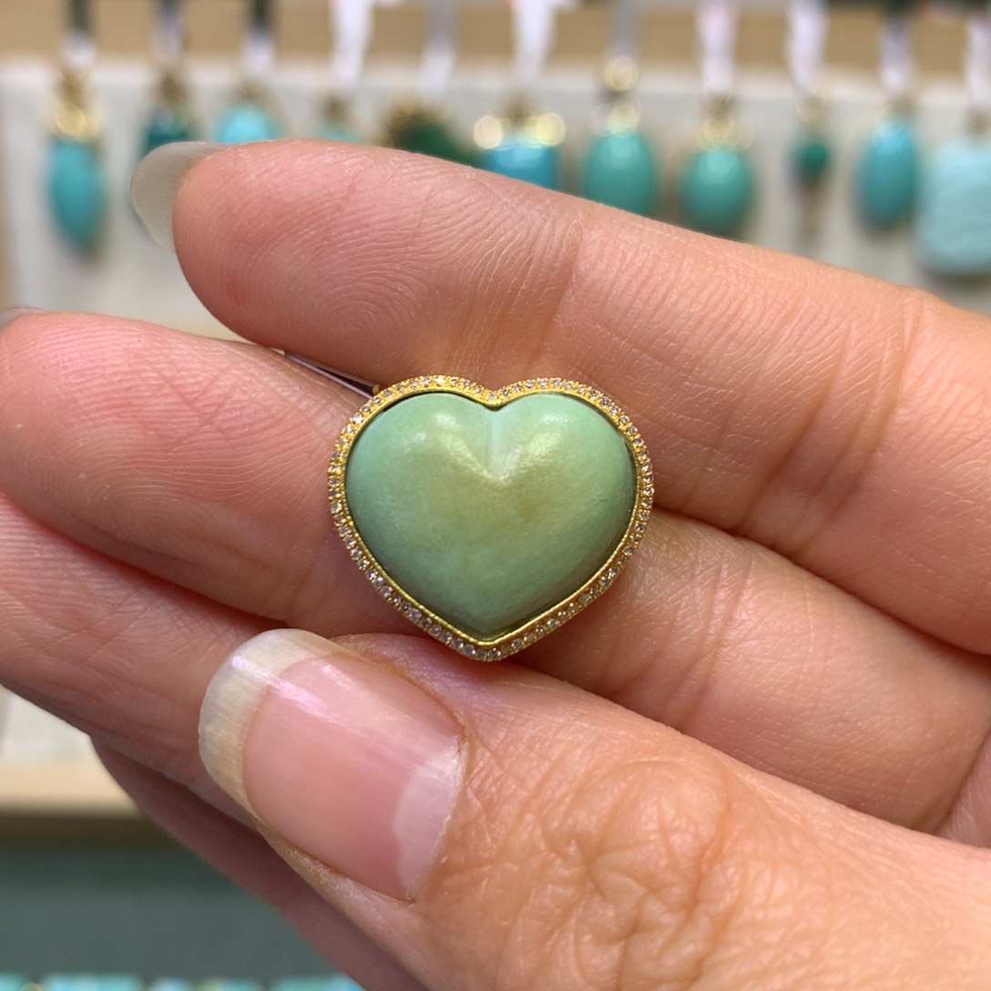 绿松石配饰18K金镶嵌