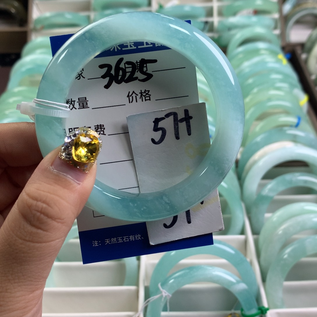 蛇纹石玉手镯未镶嵌小*3625