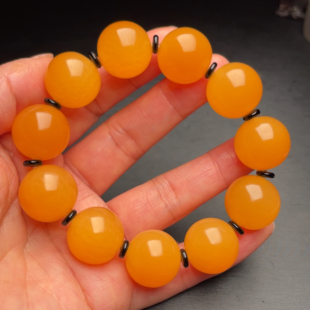 田黄石金田黄石手把件手串